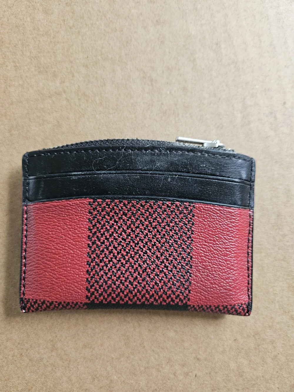 COACH Red and Black Signature Wallet